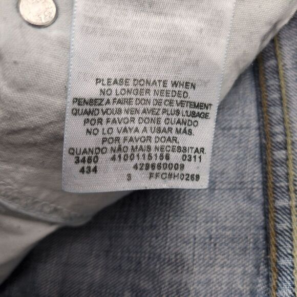 LEVI'S 527 Boot Cut Denim Jeans Men's 32x27 Boy's 12H Stonewashed Distressed - Picture 9 of 9